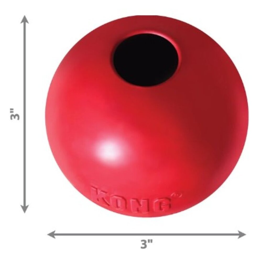Red KONG Bouncy Ball with Hole, Medium/Large